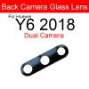 Filtres Back Camera Glass Lens avec autocollant pour Huawei Y5 Y6 Y7 Y9 Pro Prime 2017 2018 2019 Double lentilles en verre de la caméra principale