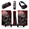 Stickers 5 in 1 Set Skin Sticker For PlayStation5 Disk Edition Console Antislip Stickers For SONY PS 5 Controller Gameing Accessories