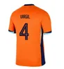 Holandia Memphis Holland Jersey 2024 Euro Dutch National Team Football Shirt 24/25 Męs