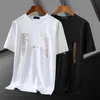 2024 T-shirts brodés pour hommes et femmes pour hommes et femmes à manches courtes à manches courtes Broidered Three T-shirts cohérents