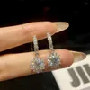 Boucles d'oreilles en peluche Diamondworld 1-2Ct Sun Flower Wedding Moisanite Diamond pour femmes avec certificat 925 Bijoux de luxe en argent sterling