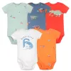 Jednoczęściowe 5pcs/lot Baby Boys Romper moda miękka bawełniana letnia ubrania niemowlę kombinezonu dinozaur nowonarodzone ubrania dla dziewczynki