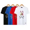 Psychological lapin t-shirts crâne rabbit camisetas para hombre rond cou rond short shirt chirur