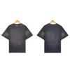 24ss USA Men Letter Print Cotton Tee Summer Streetwear T shirt Washed Vintage Fashion Short Sleeve Tshirt 0424