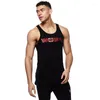 Tops cisterna maschile abbigliamento da moda uomini girare estate sport fitness cotone slim jogger palestra che corre addestramento a basket bodybuilding