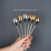 Coffee Scoops PARACITY Rose Gold 304 Stainless Steel Long Handled Spoon Ice Cream Dessert Tea Household Accessories