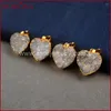 Pendant Necklaces Shining Heart Shape 18k Gold AB Plated Agate Druzy Beads For Necklace Natural Accessories
