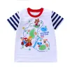 Blazer Tshirt per bambini 2022 Summer Japanese Boys and Girls Cartoon Bear and Rabbit ricami Sports Meeting Shorsleeved Top