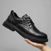 Casual Shoes Thick Bottom Men Outdoor Safety Beef Tendon Outsole Genuine Leather Quality British Style Lace Up Oxford Shoe