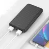 Bank 10000mAh Ultra dunne power bank dubbele USB -uitvoer snelle oplader draagbare externe batterijpakket telefoonlader voor iPhone 11 12 pro