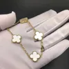 Prezzo economico e gioielli di alta qualità Bracciale fiore a quattro foglie Fritillaria Fritillaria Oro La rosa di placcatura addensata con Vanley originale