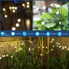 Allilit Led Güneş Işıkları Açık Ateş Böcak Lambası Bahçe Dekorasyonu Yıldız Peyzaj Yolu Su Geçirmez Noel 240411