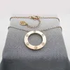 Trendy Design Halskette Neue klassische Perlenkette 18K All Circle Pair vielseitig mit Cart Original Halskette
