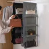 Sacos de armazenamento 6/8 Pocket Boardrobe Solfing Bag Cabinet Organizador para calças Meias Armário de parede da porta de roupa de baixo