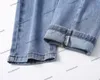 Mujeres en relieve clásico patrón de trébol de cuatro hojas Pantalones de mezclilla de mezclilla de mezclilla de mezclilla recta de lujo de lujo jeans de alta calidad pantalones de jean jean de jean primavera de primavera