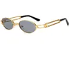 Small steampunk steampunk lunettes de soleil ovales de soleil femmes hommes rétro vertes de soleil gothiques Gold Formes de lune