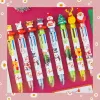 Stylos 20 PCS CADEAU DE Noël 6 Couleurs Ballpoint Pens Student Prize Student Cartoon Graffiti Pen Student Christmas Stationery Wholesale