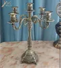 Candle Holders IMUWEN Bronze Holder 5-arms Shiny Plated Candelabra Romantic And Luxury Metal For Wedding Events Or Party Decor