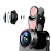 Filtres 235 degrés FishEye Lens 8 mm en plein écran sans vignet de téléphone-appareil photo Universal 4K HD surper grand angle pour iPhone Samsung