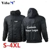 Jackets para hombres Logotipo personalizado Improifer Wind Break Breaker Capel Casual Print Marque de texto Imagen Ropa Autumn