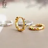 Hoop Ohrringe 925 Sterling Silber Ohrschnalel Mode farbenfrohe Kristallanhänger Gold Ohrring Premium Luxus Frauen Schmuck Geschenk