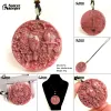 Necklaces Handcarved Bird Natural Rhodonite Stone Crystal Beads Pendant Trendy Long Necklaces For Women Jewelry DIY Collier Femme BH712H