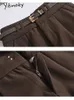 Pantalones de mujer Yitimoky Harén de cintura alta para mujeres Otoño Invierno 2024 Corea espesada cálida consecuente de la oficina trajes de damas