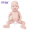 Dolls IVITA WG1555 14.56 inch 1.65kg 100% Full Silicone Reborn Baby Doll Realistic Girl Dolls Soft Baby DIY Blank Children Toys Gift