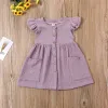 Hemden Sommer Kleinkind Kinder Kleidung Baby Kleid Rüschen Ärmel