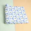 Chemises 4 pcs / lot 100% coton couches de flanelle couches mousseline mousse de masse caricature de couverture caricature de bébé swaddle swaddle soft enfants mousseline