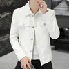 Kurtki męskie Koreańska moda męska kurtka 2023 Autumn Bomber Jacket Mens Casual Business Jacket Social Street Clothing Windproof Jacketl2404