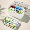 Boîtes de stockage de kit de premiers soins portables Boîte d'organisateur en plastique Famille multifonctionnelle Boîte d'urgence de la famille avec des outils de poitrine de la poignée