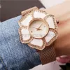 Flower Ladies Channel 36 mm Ladies Watch Fashion Diamond Leather Femmes Regardez les dames bracelet bracelet regard décontracté relogio féminino ccity