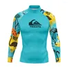 Women's Swimwear Men's Surfing Swimming Diving T-Shirts Tich Guard UV Protection Surf Clothing Beach Floatsuit Tops