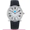 Dials Working Automatic Watches carter style Rear diamond inlay RONDE series 36mm leather strap with quartz W6700255