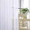 Curtain Pure Color Romantic Translucent Tulle Curtains Window Glass Door Space Partition Voile For Bedroom Living Room 200x100cm