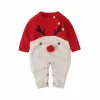 One-pièces citgeett hiver Noël nouveau-né bébé fille tricot saut à saut de combinaison globale pull d'automne chaud