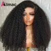 300% Плотность извращенное вьютное парик для волос для женщин для женщин сырые индийские волосы 13x4 HD прозрачный кружевный парик 12-30 дюймов натуральный цвет 240417