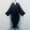 Etniska klädkvinnor Muslimska Fashion Bat Hylsa Mellanöstern Dubai Collage Tassel Lossa stor Cardigan Robe Abaya Femme Musulman