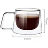 Mugs Set Of 2 Double Walled Coffee Mug Cups With Handle Dishwasher Safe & Heat Resistant For Drinks