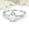 Bands New Love Heart Ring mit Geburtsstein Silber verplattet Irish Claddagh Hochzeit Verlobungsringe für Frauen Best Weihnachtsliebhaber Geschenk