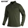 Accessoires kefitevd heren met lange mouwen tactisch werk shirt safari t -shirt tops pullover visjacht wandel lucht zacht tee shirt