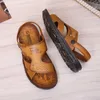 Mens Beach Sapatos de toe de dedo do dedo do dedo do pé sandálias de alta qualidade Men chinelos respiráveis dois usa calçados masculinos Sapato ao ar livre de verão 240418