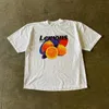 Harajuku Moda vintage de camisa de tamanho grande Street Hip Hop Letter Printing Tshirt Y2K Tops solto camiseta esbelta para homens e mulheres 240418