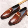 Modes de haute qualité Chaussures hommes Robe de mariée Mode bordeaux noirs chaussures à main le luxe de luxe authentique chaussures en cuir homme original