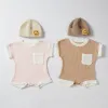 SECCHE 2023 Summer Neonato Pomper Canno di cotone Short Maniche per bambini Giovani vestiti per figotto Onepiece Fashion Cashi