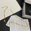 Colliers pendants Collier Luxury Designer Chain C-Letter Statle 18K Gold plaqué en cuivre en cuivre Fashion Bijoux de femmes Accesso Dhalc