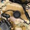 Tillbehör WADSN Nytt taktiskt headset PTT Plug Hole för Kenwod Militär hörlurar Metallklipp Stor pushTotalk -knapp PTT WZ138