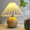 Bordslampor 4x veck lampskärmslampa stående japansk stil veckad kreativ skrivbordsskugga sovrum -b