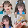 Accessoires de cheveux 2 pcs / ensembles Enfants Couleurs mignonnes Oreilles de chat Ornement Clips de cheveux Bandons bébé filles belles barrettes épingles à cheveux